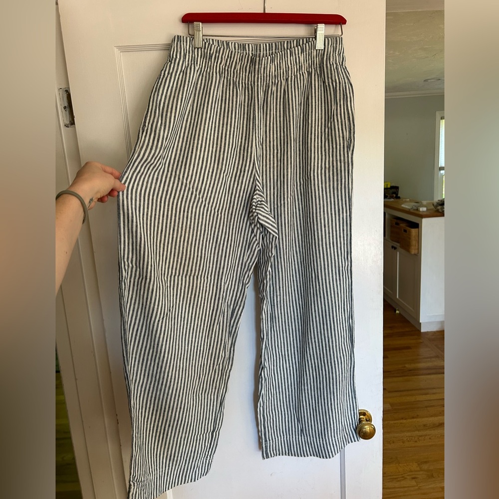 Striped linen pant